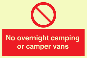 No overnight camping or camper vans
